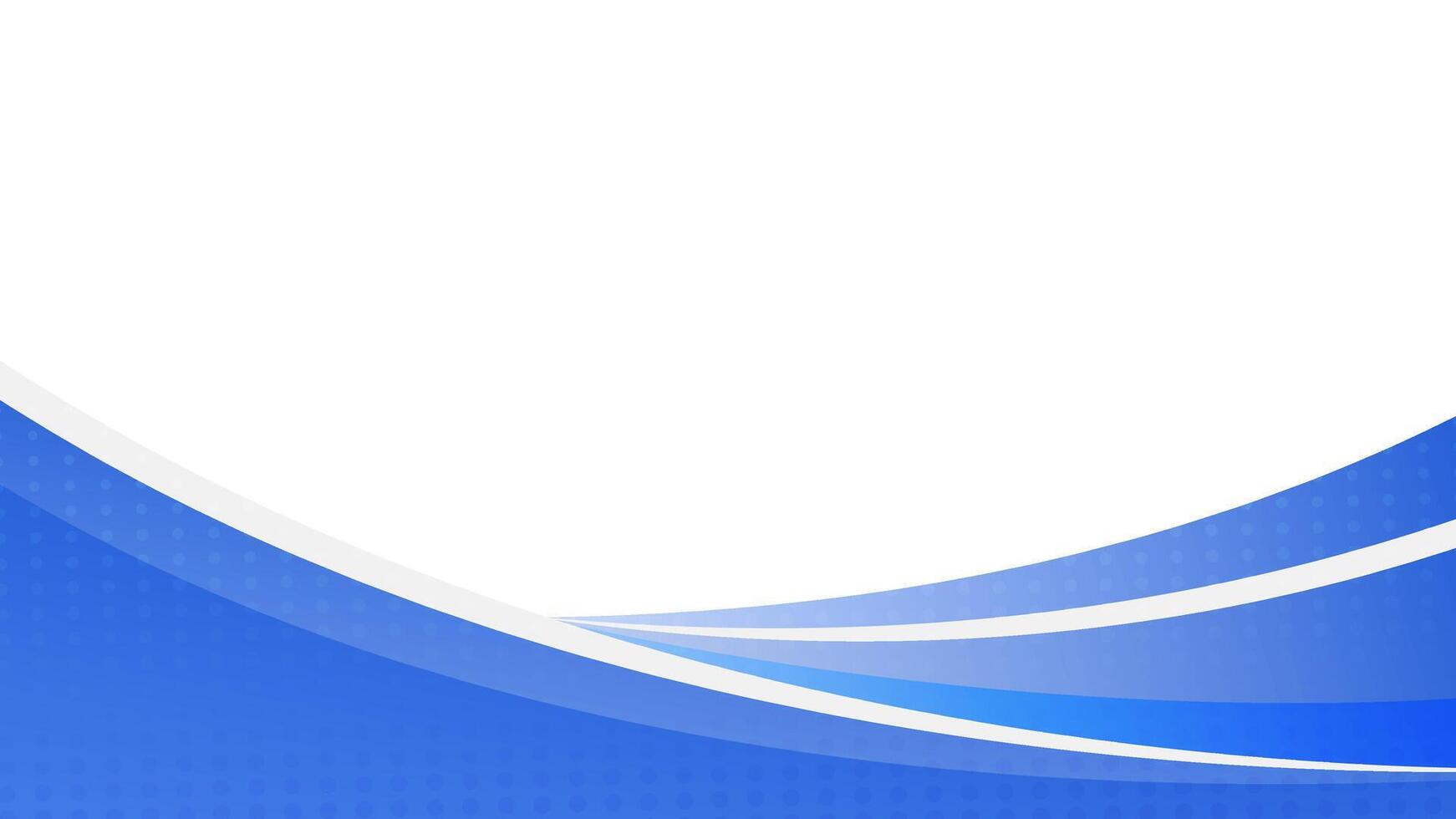 Corporate blue wave banner vector