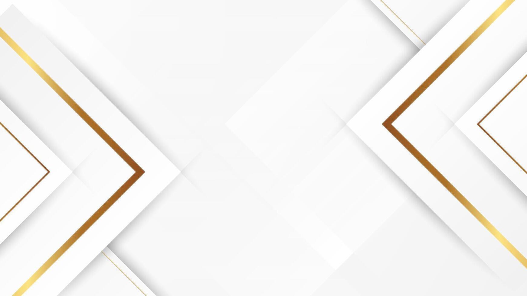Elegant white background design with golden squares ornaments vector
