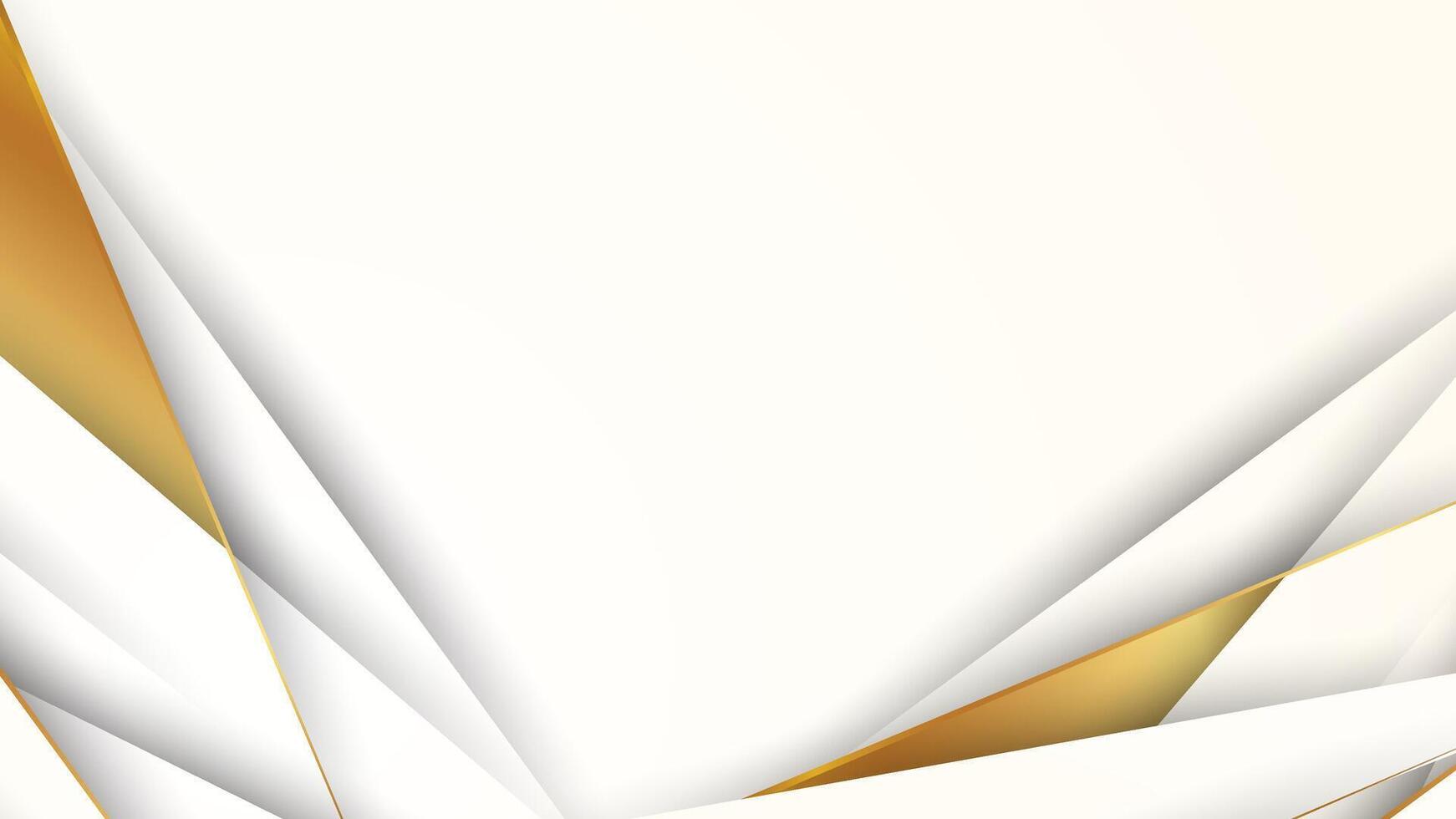 Luxury golden geometric lines on white background vector