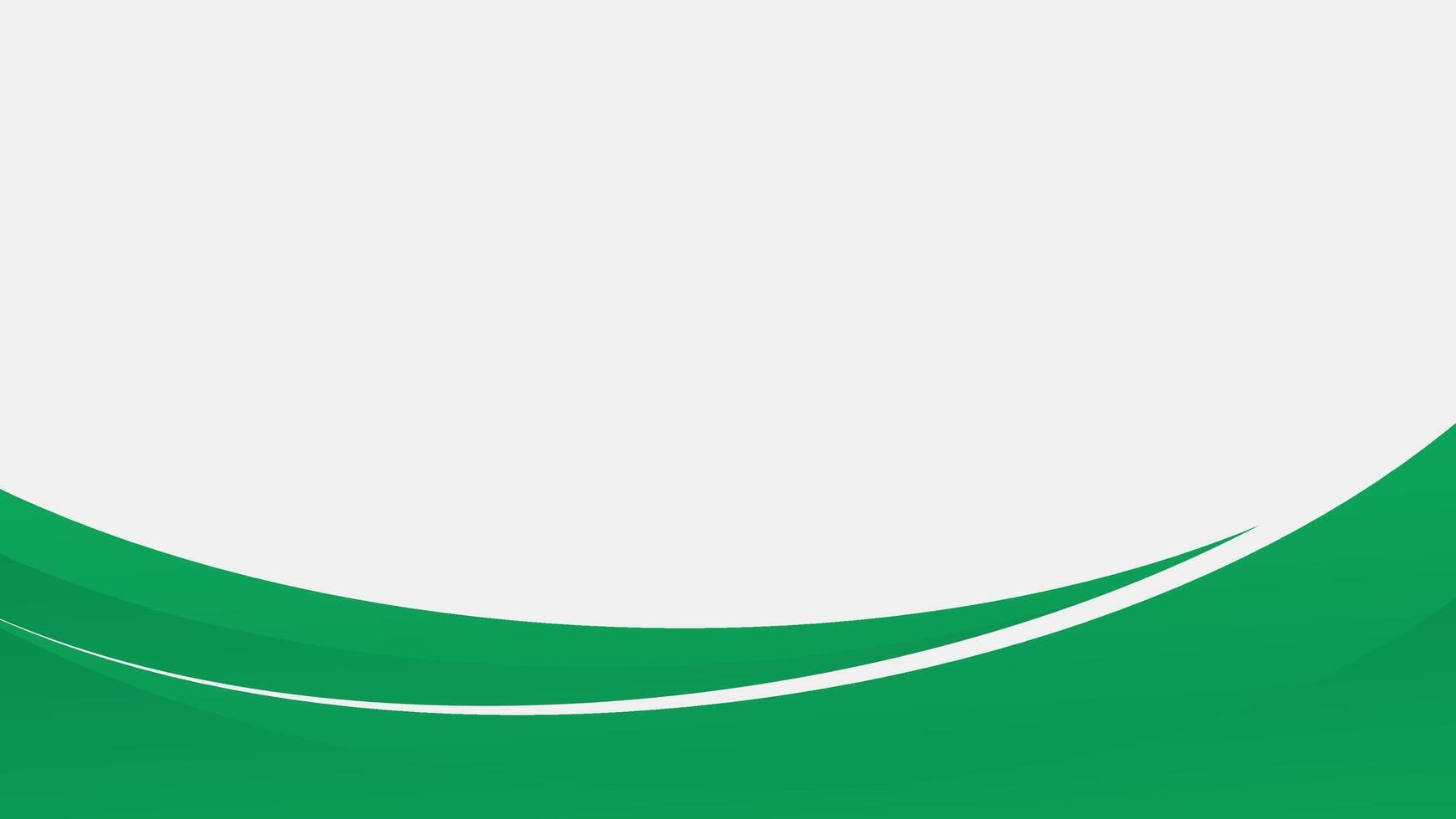 Elegant green wave background vector