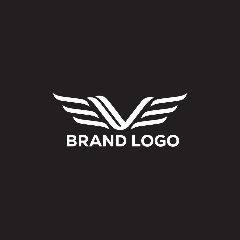 a black background with a logo for a brand name. vector