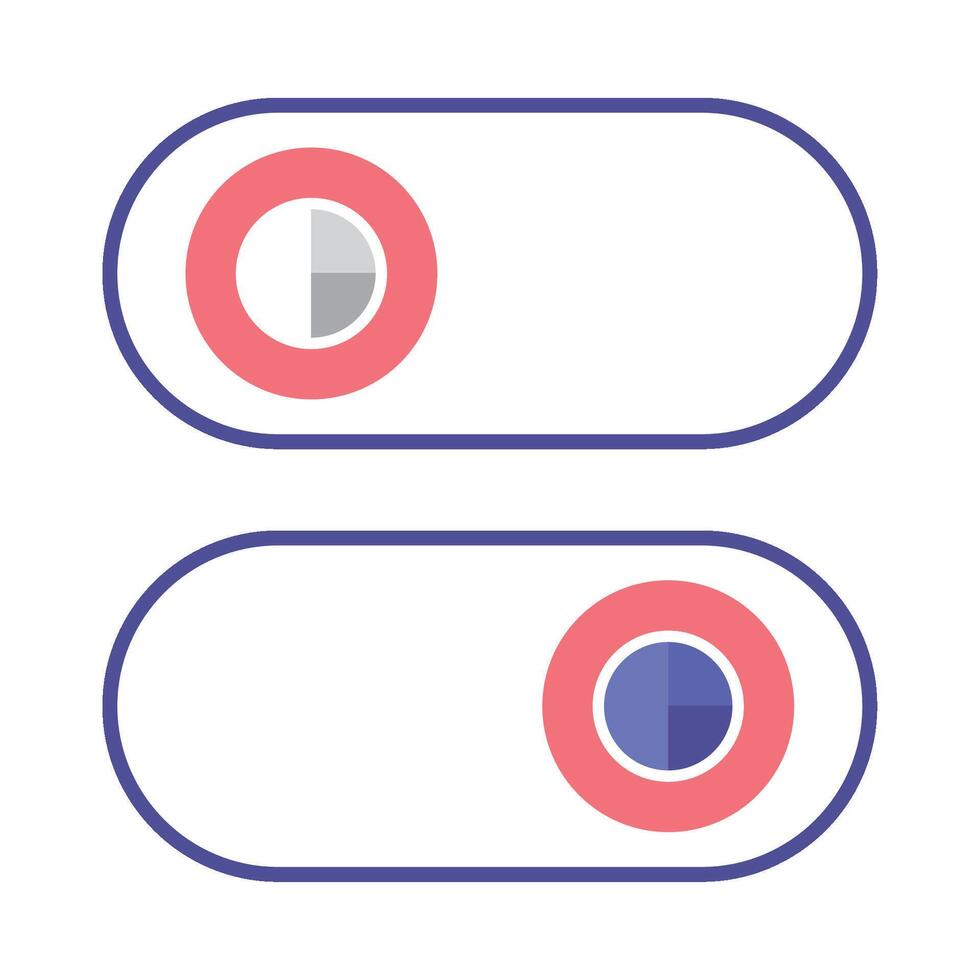 ui ux element on off illustration isolated vector