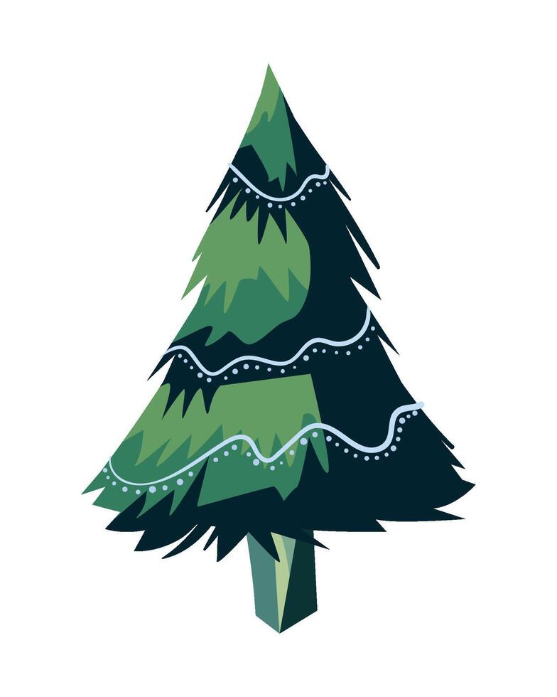 christmas tree ornament illustration isolated vector