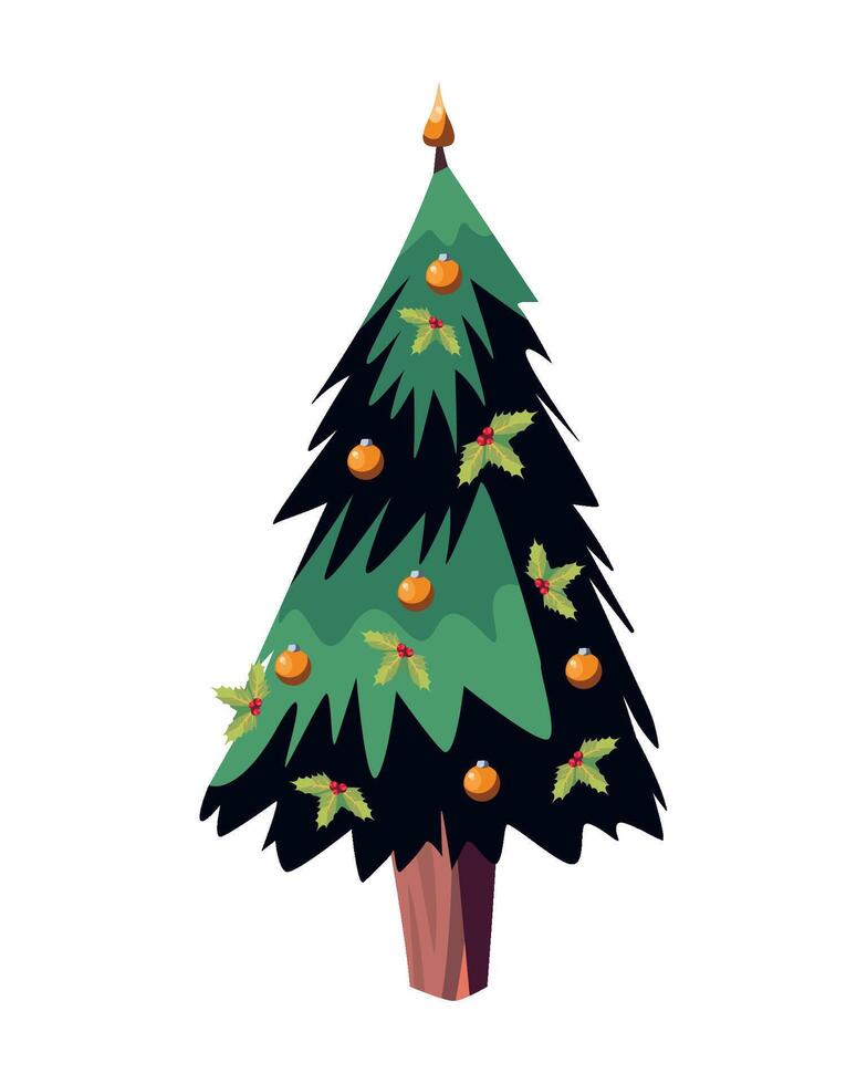 christmas tree isolated design vector