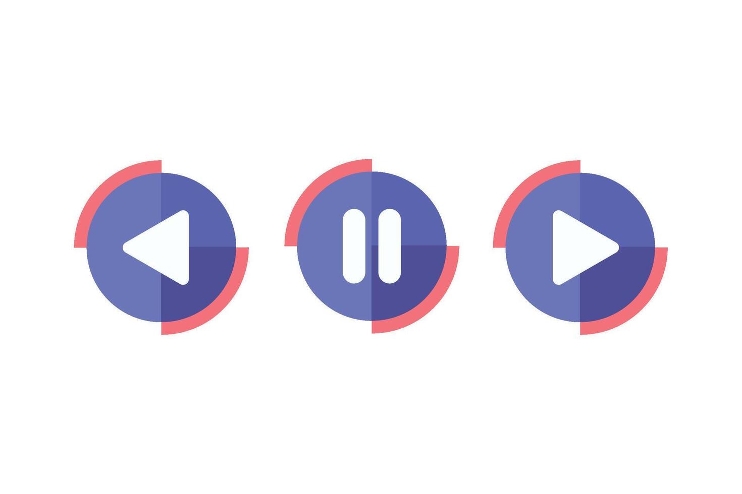 ui ux element reproductor illustration isolated vector