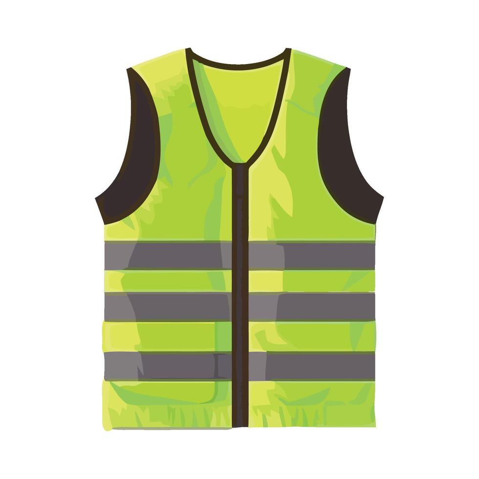 neon green reflective vest icon isolated vector
