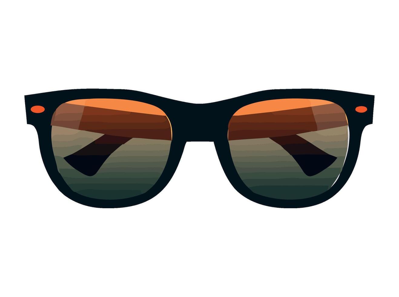 Modern sunglasses frame protects eyes from sunlight glare icon vector