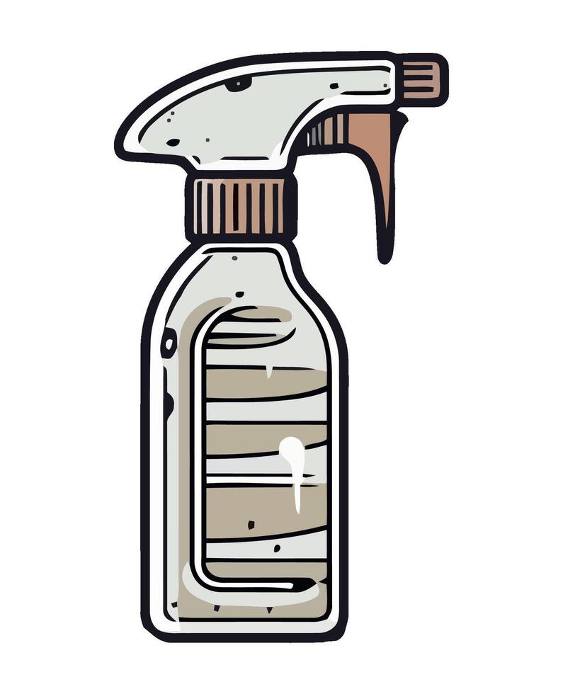 Spray bottle labeled antiseptic icon isolated vector