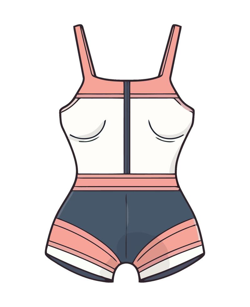 Slim in blue lingerie, summer elegance icon isolated vector
