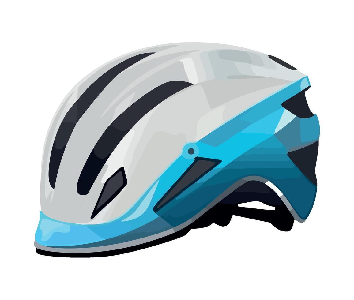 protective sports helmet on white backdrop icon isolated vector