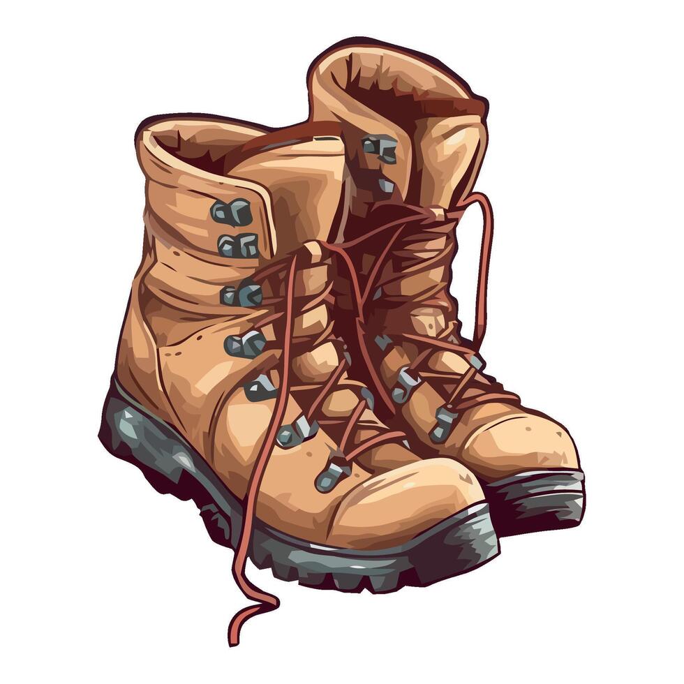 Hiking boot symbolizes adventure and strength outdoors icon vector