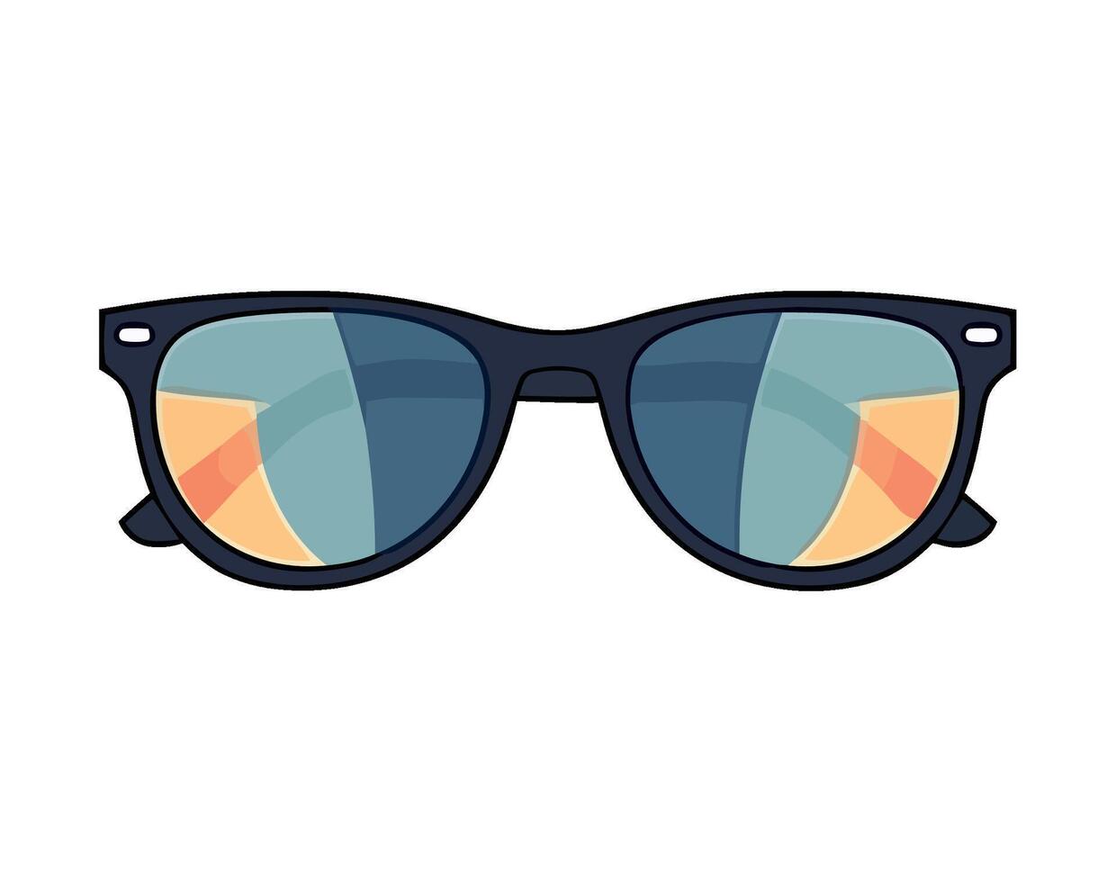 Fashionable eyewear for summer travel icon isolated vector