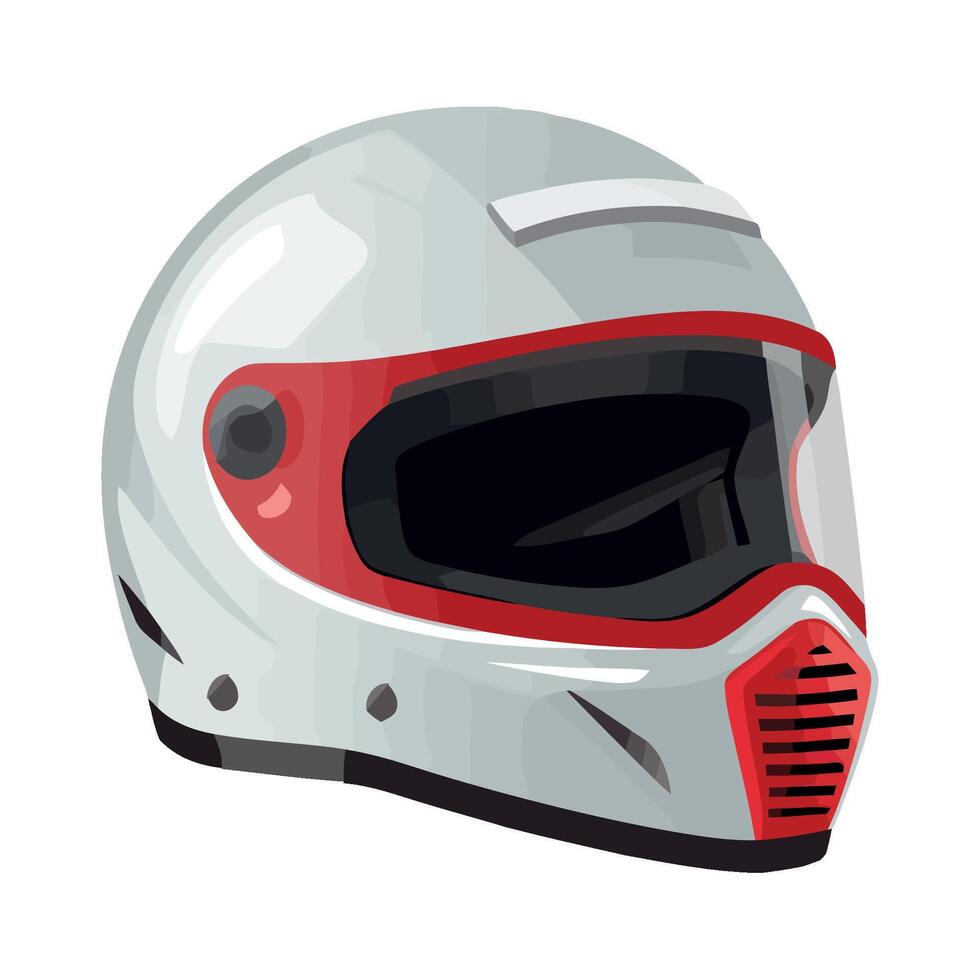 sports helmet protection flat icon isolated vector