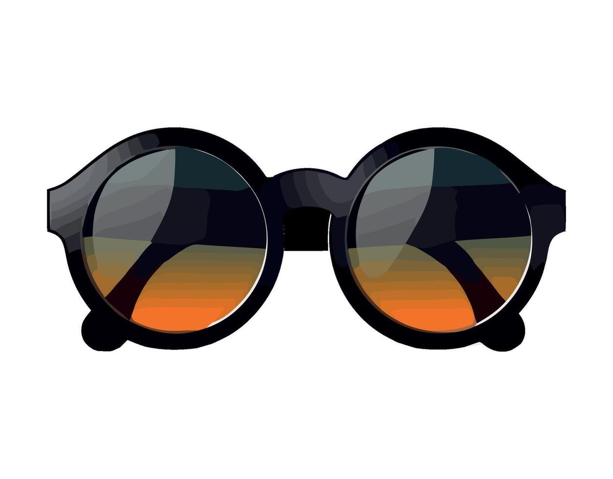 Fashionable sunglasses reflect modern elegance icon isolated vector