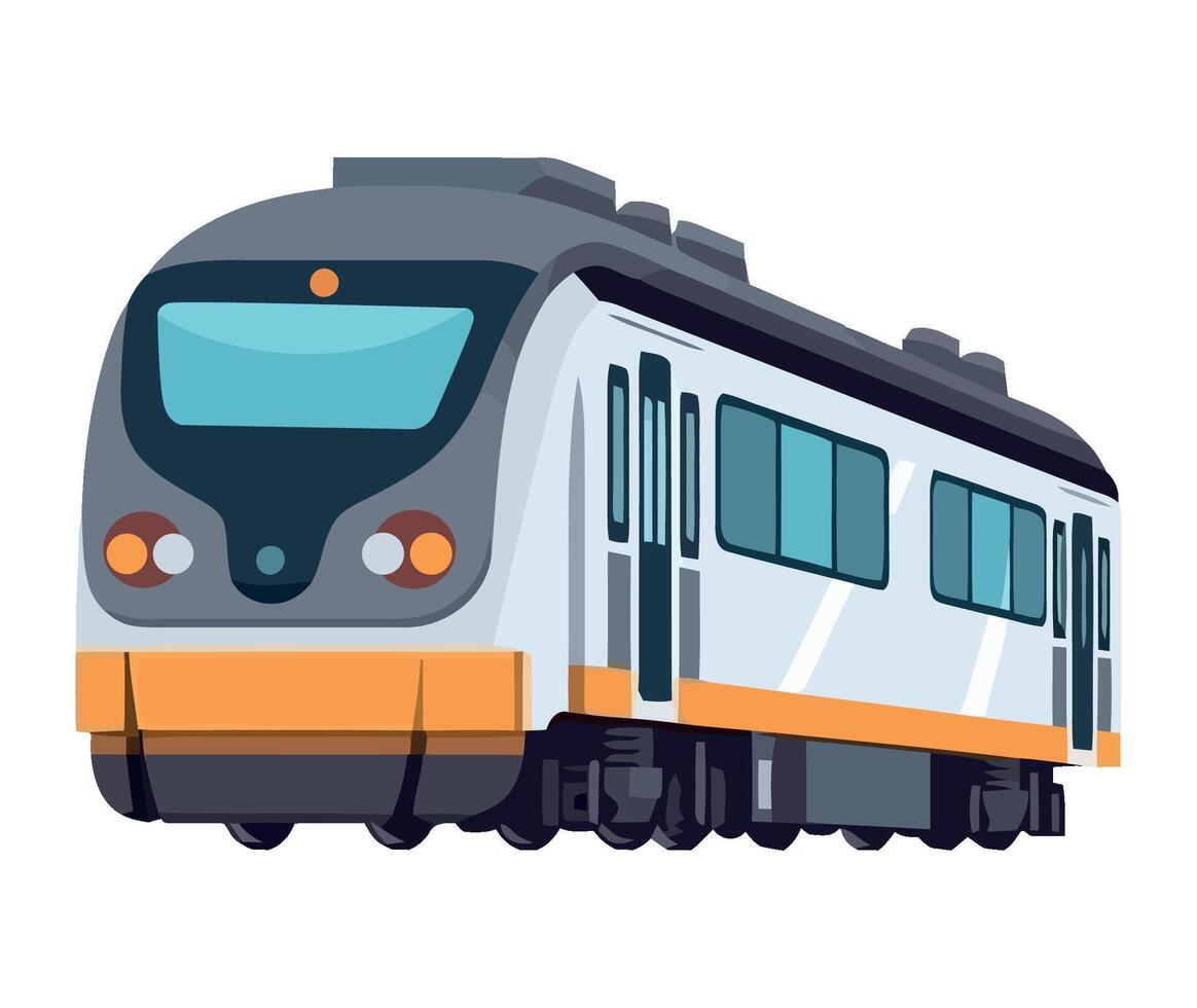Train isolated on white background icon vector