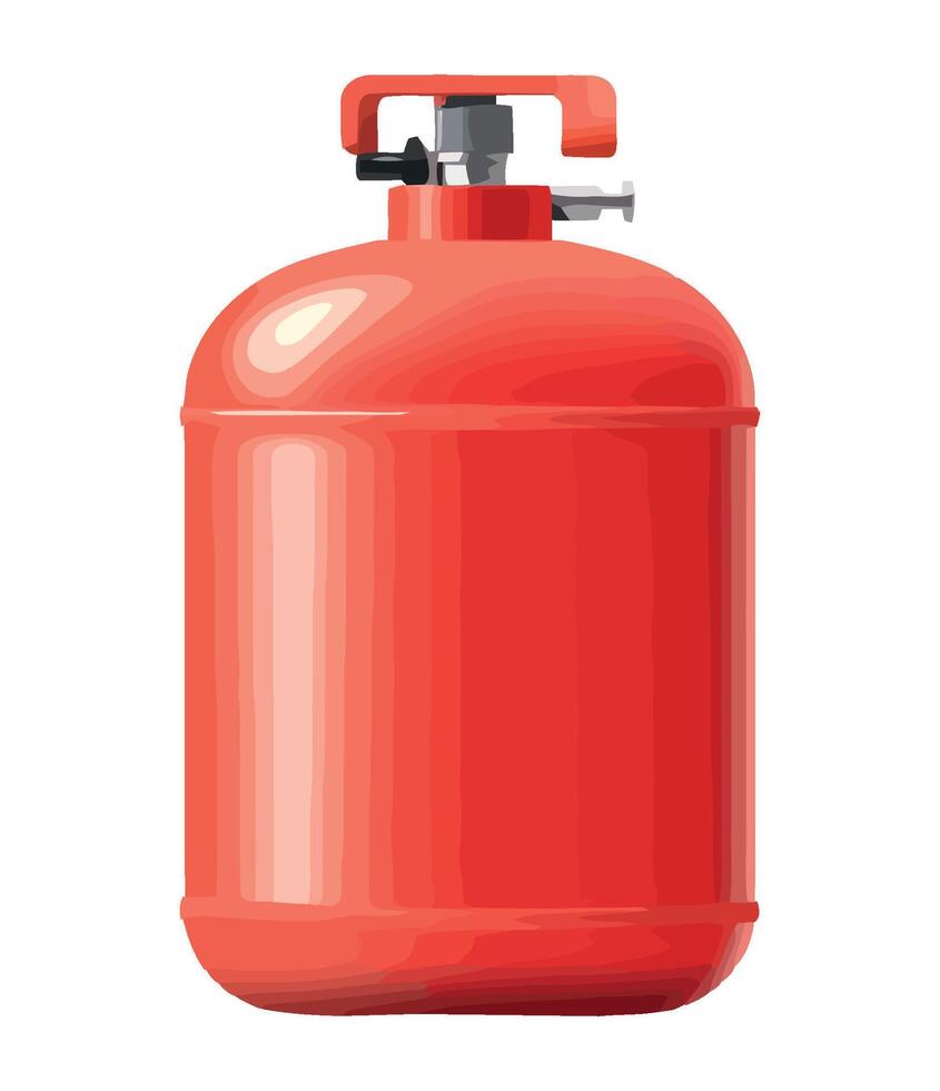 Flammable gas canister, handle with safety icon isolated vector
