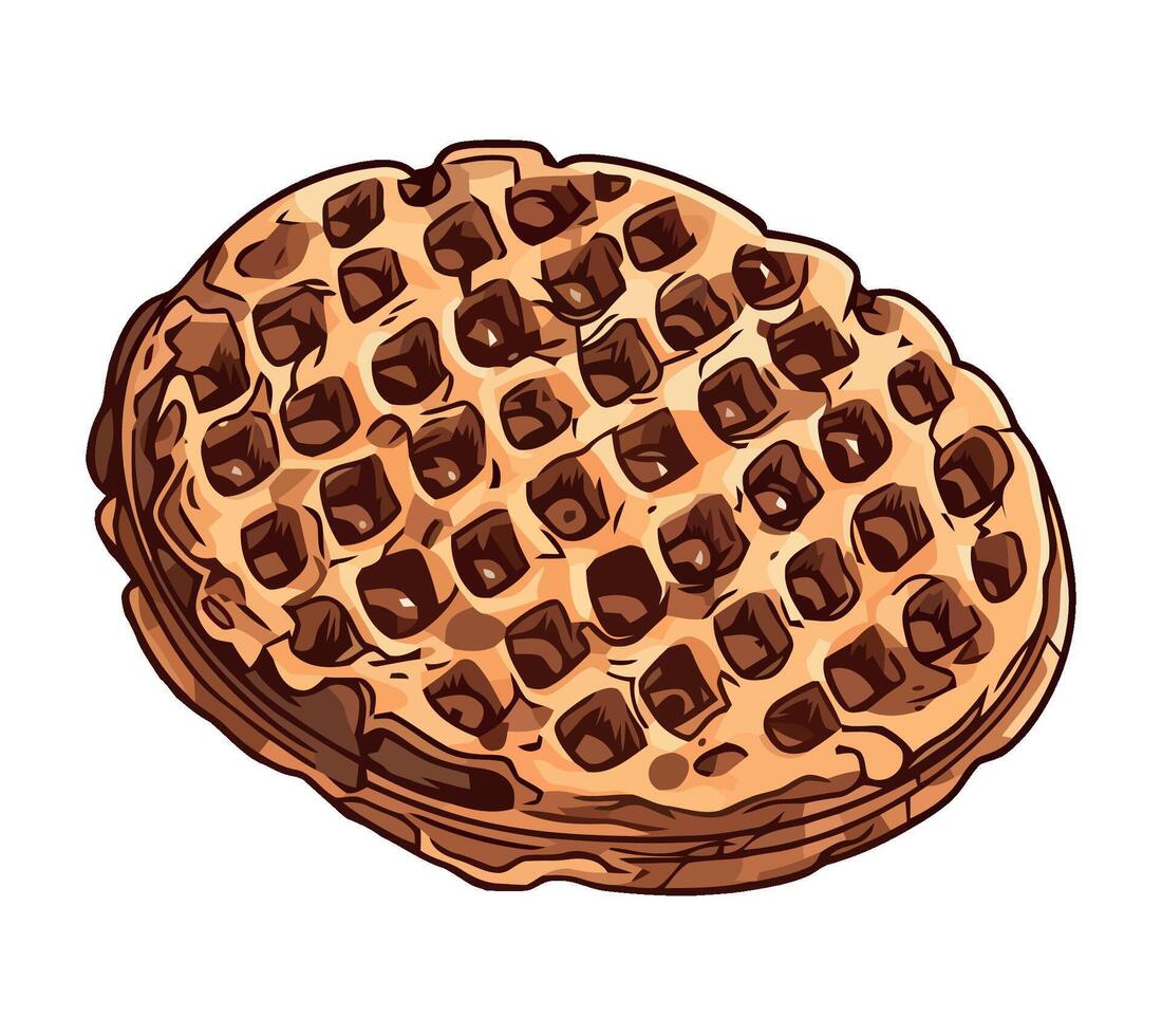 stroopwafel icon Fresh snack icon isolated vector