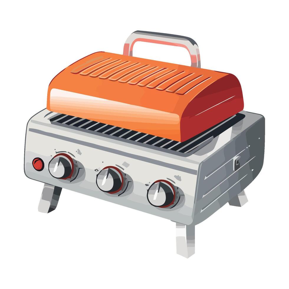 Grilled meat on white background icon isolated vector