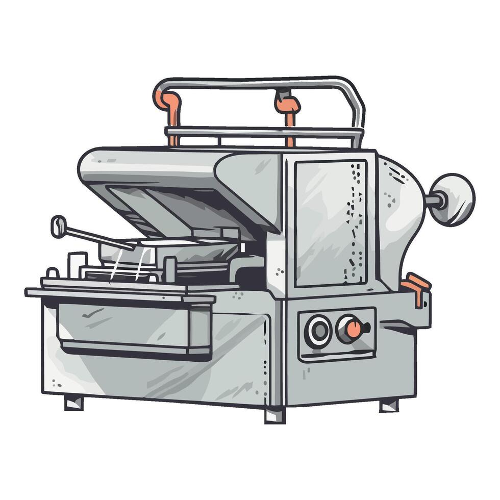 Modern machinery isolated on white background icon vector