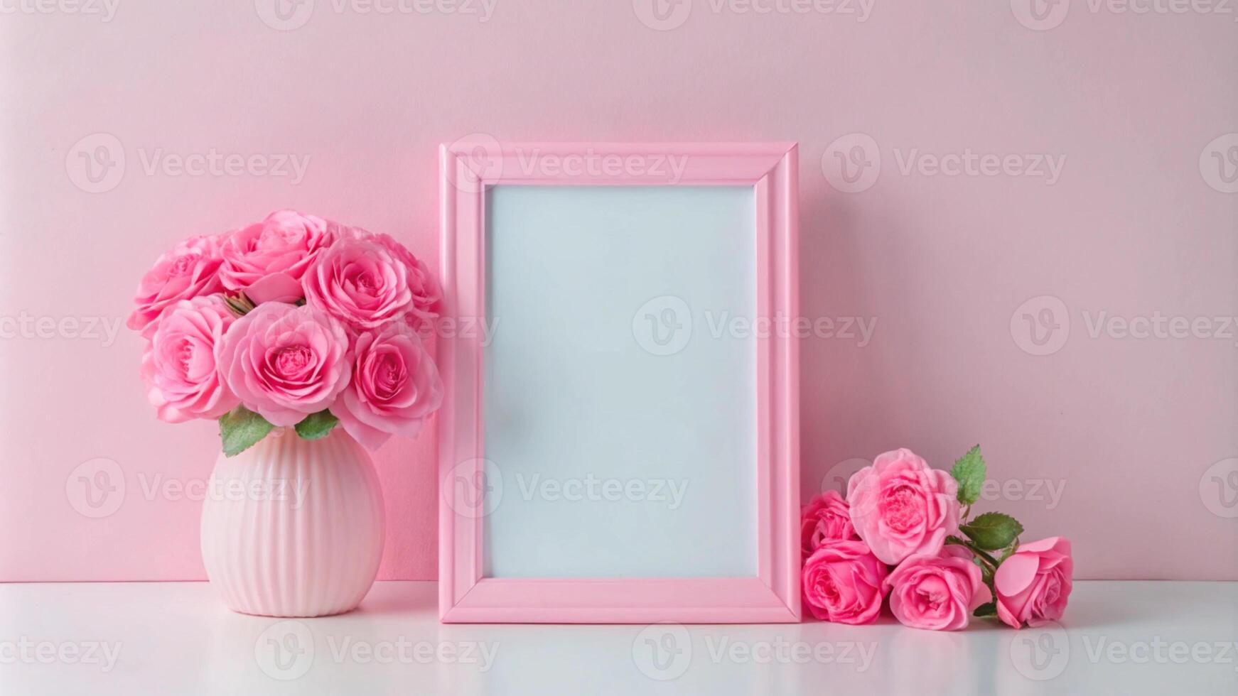 Wall art frame in white frame photo