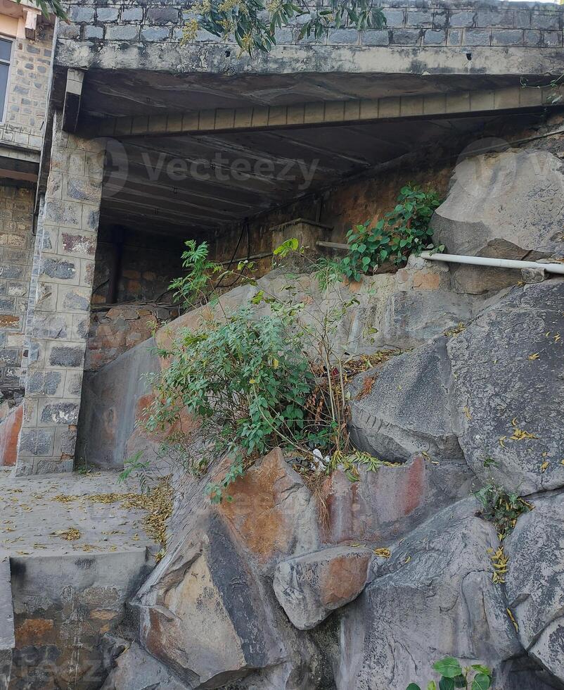 A large rock wall photo