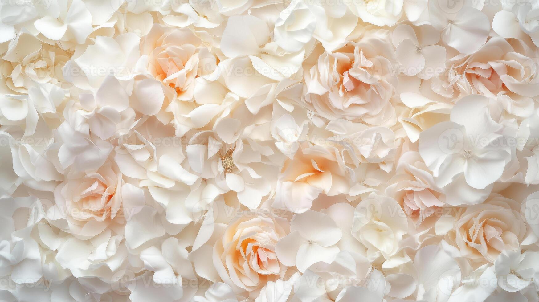 Close-up image of white rose blossoms photo