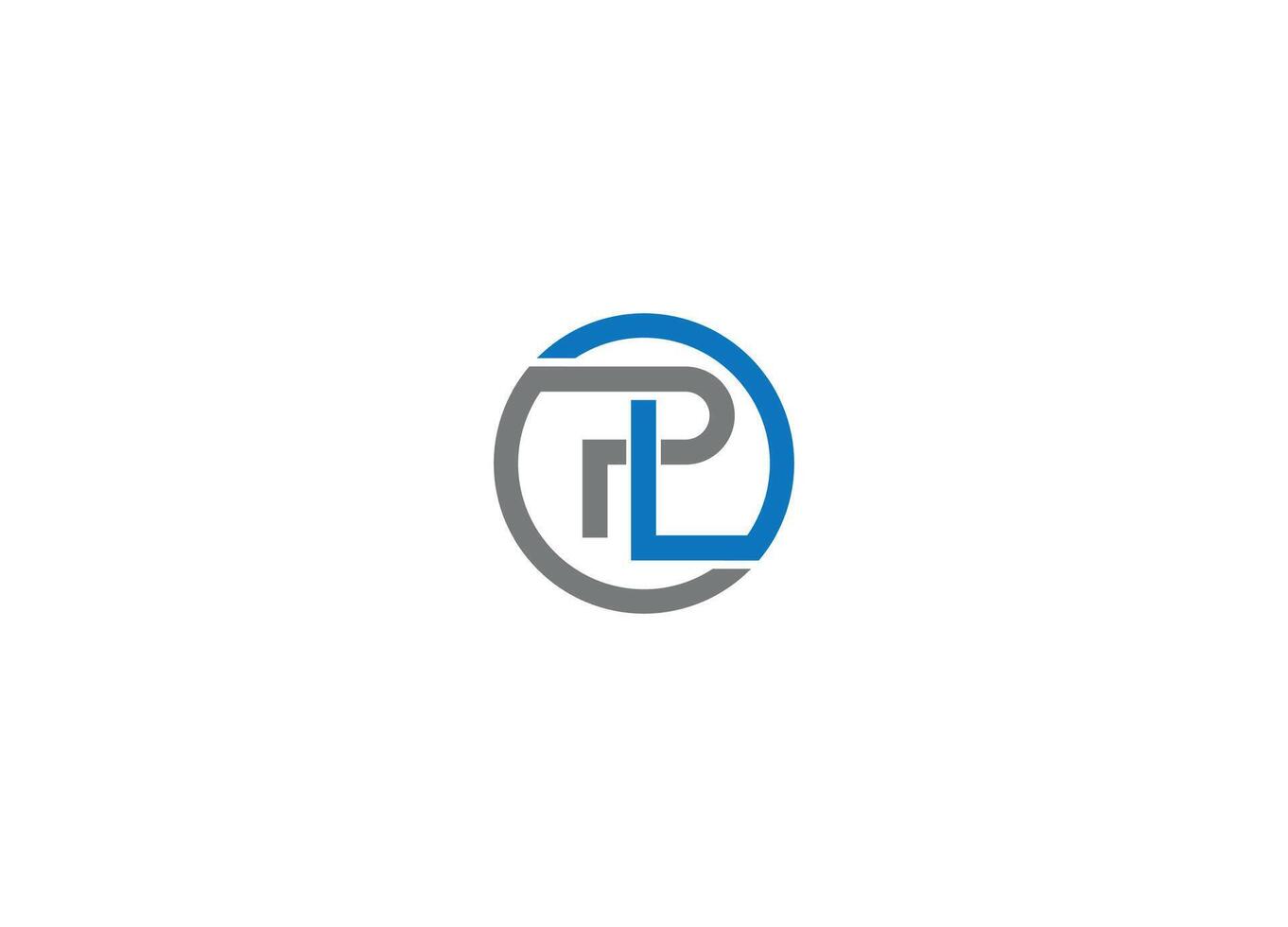 PL logo design icon template with white background vector