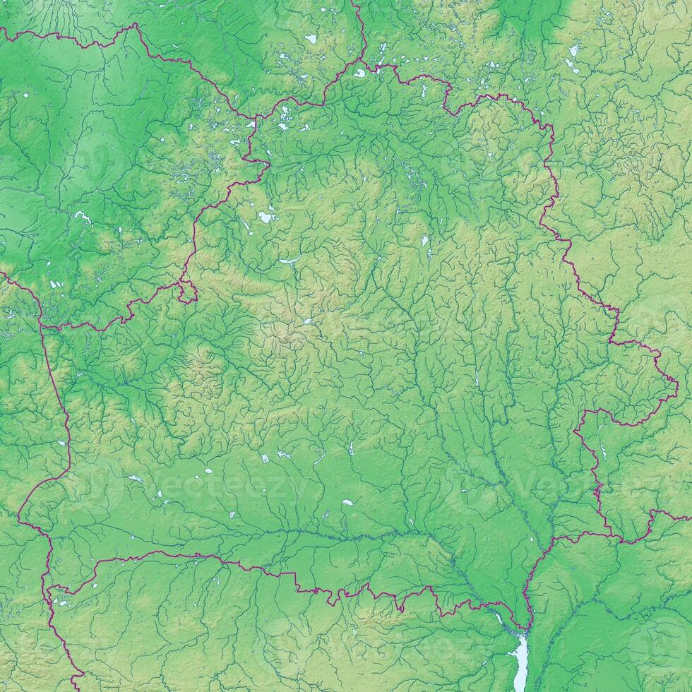 Blank physical topographic map of Belarus photo