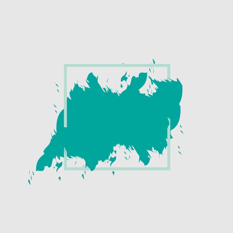 Abstract grunge brush frame with watercolor vector