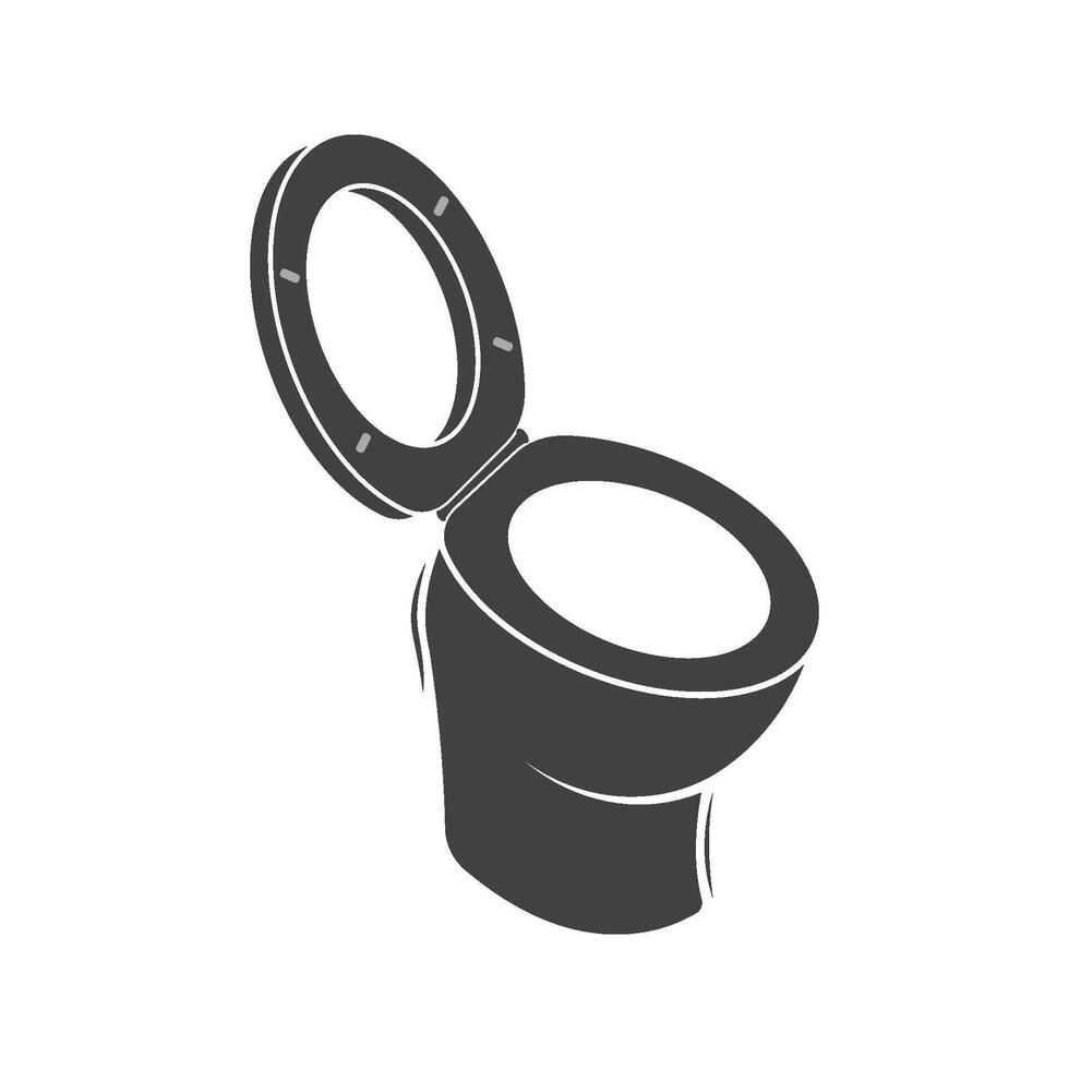 Toilet icon logo isolated on white background vector