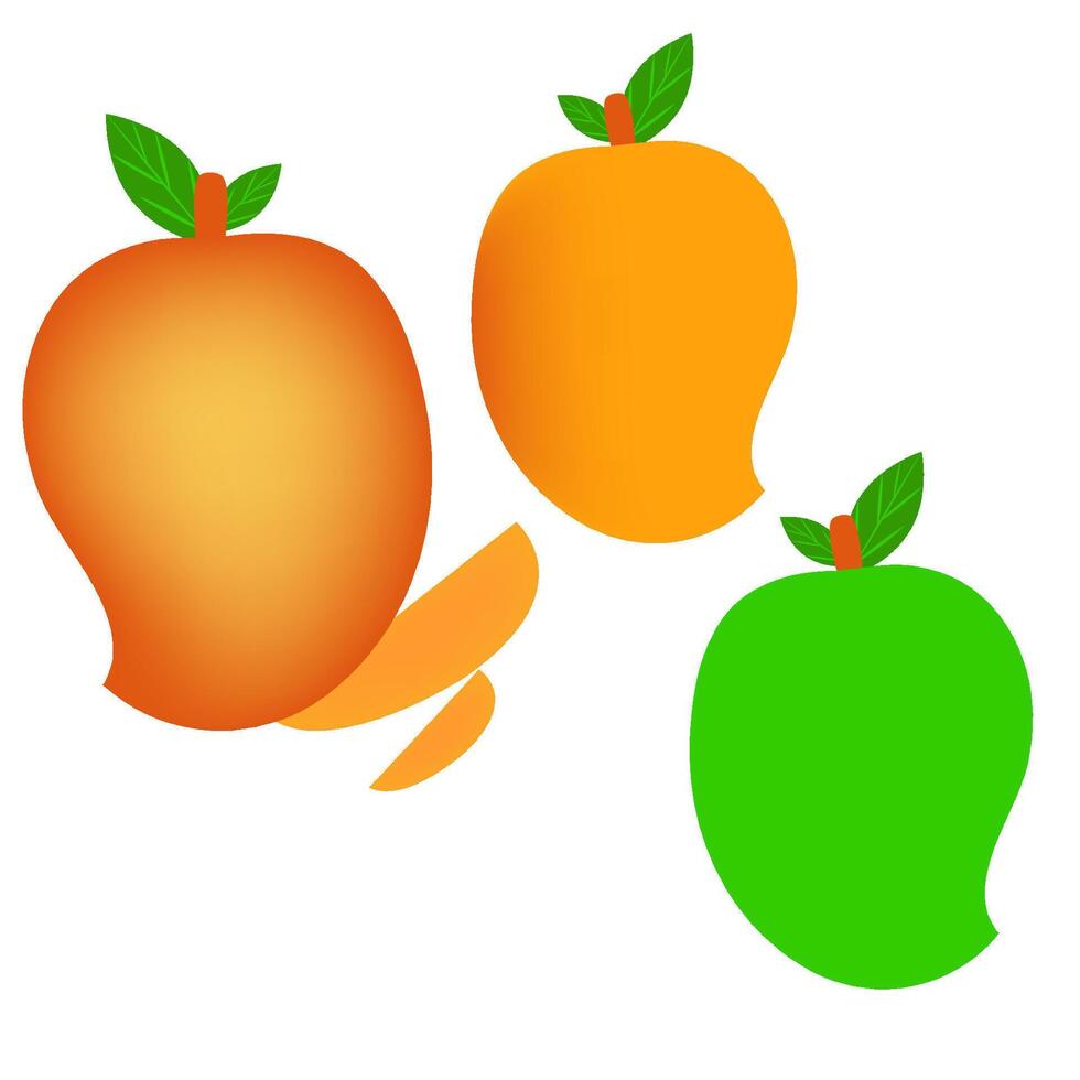 mango food custom design, fresh sweet healthy yellow nature colors vector