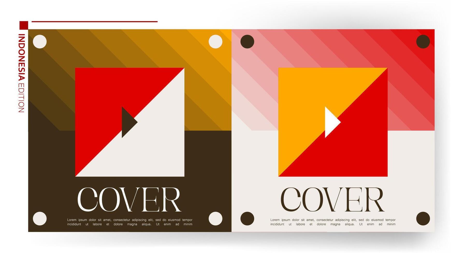 Background poster geometric abstract Indonesian color vector