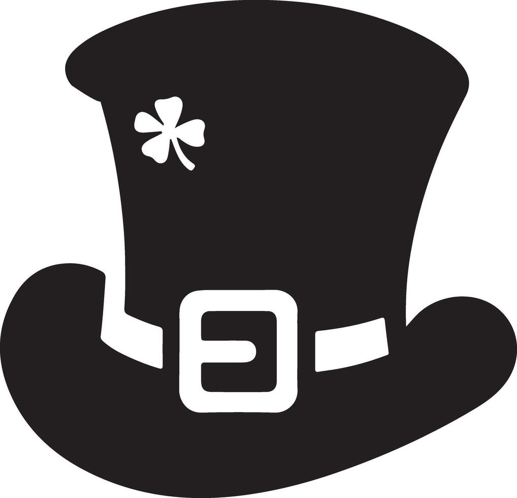 Silhouette Magical Hat and Flower vector