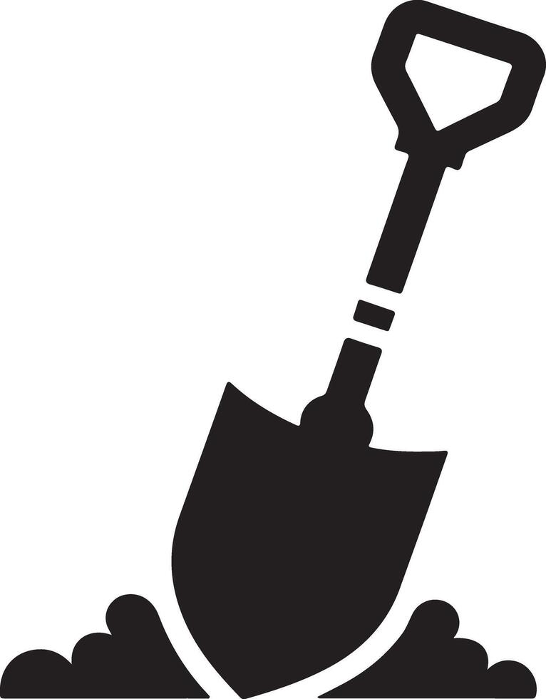 Shovels Spade Silhouette garden Tool vector