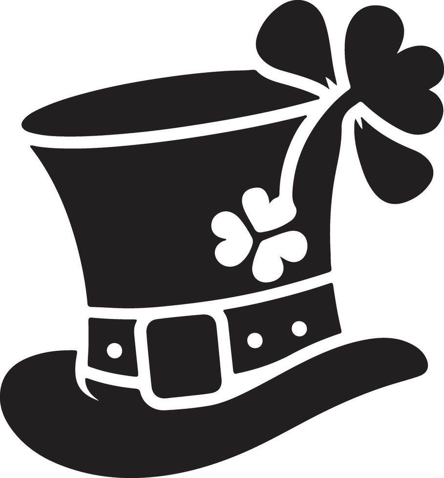 Silhouette Magical Hat with Flower vector