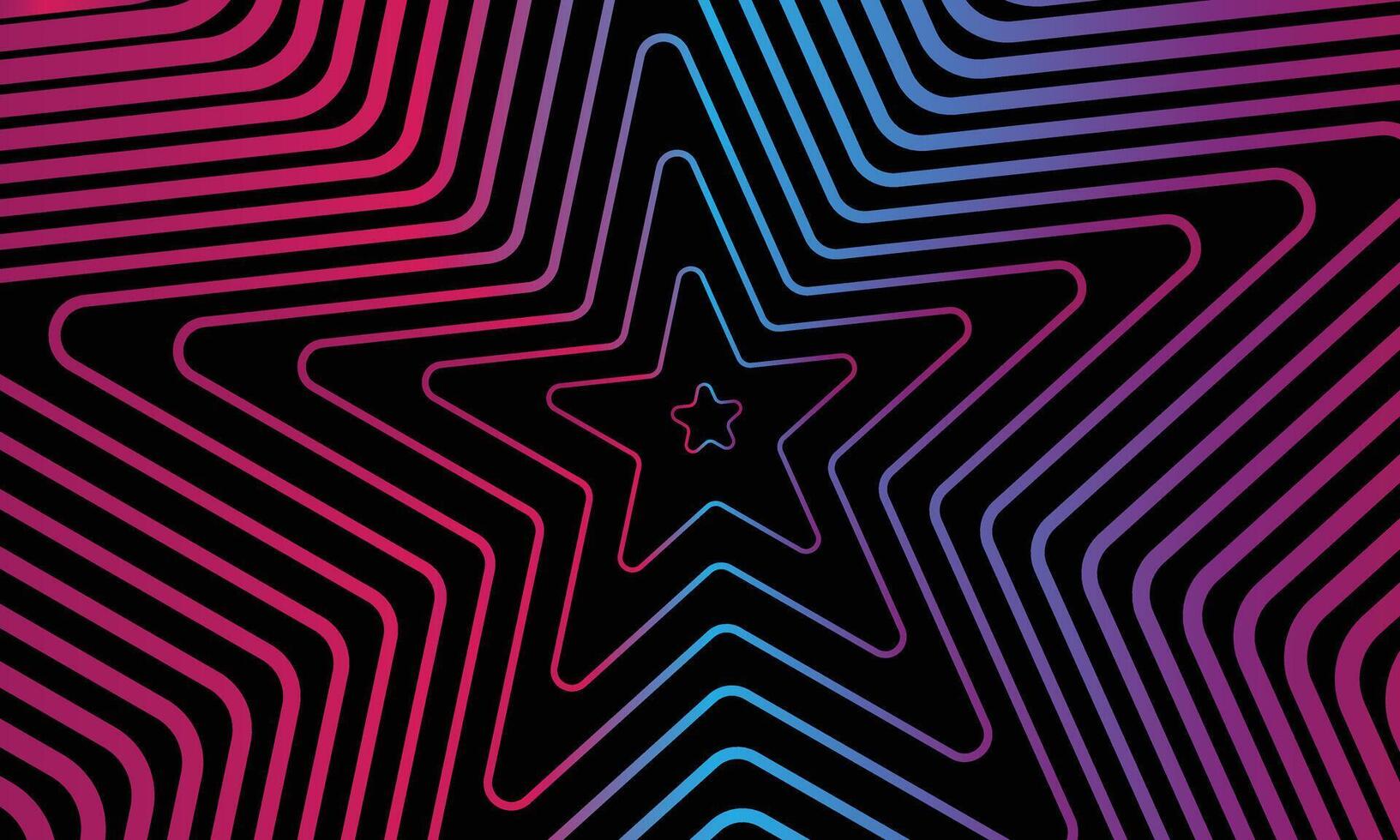Geometric background of star neon color llines vector