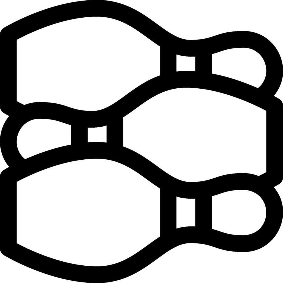 Two bowling pins are shown in black and white vector
