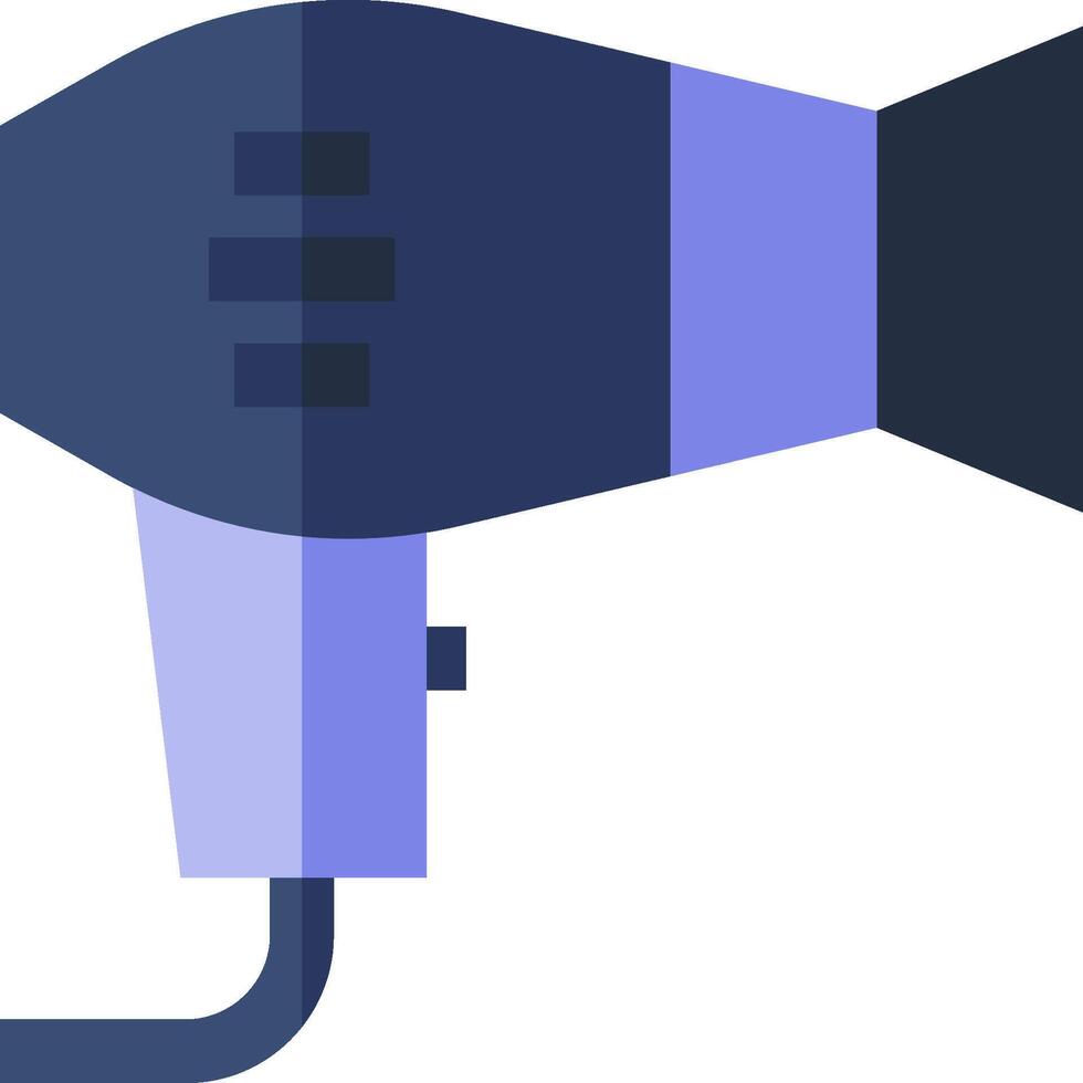 A blow dryer with a blue handle vector