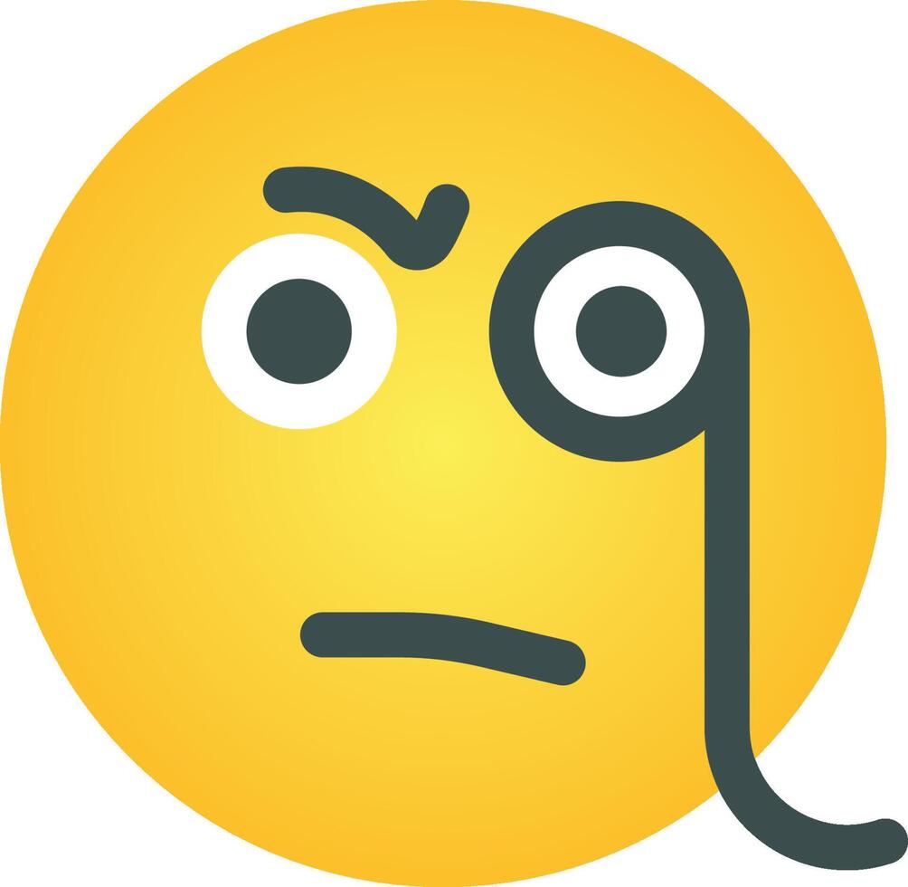 A yellow emoticion with a frowny face vector