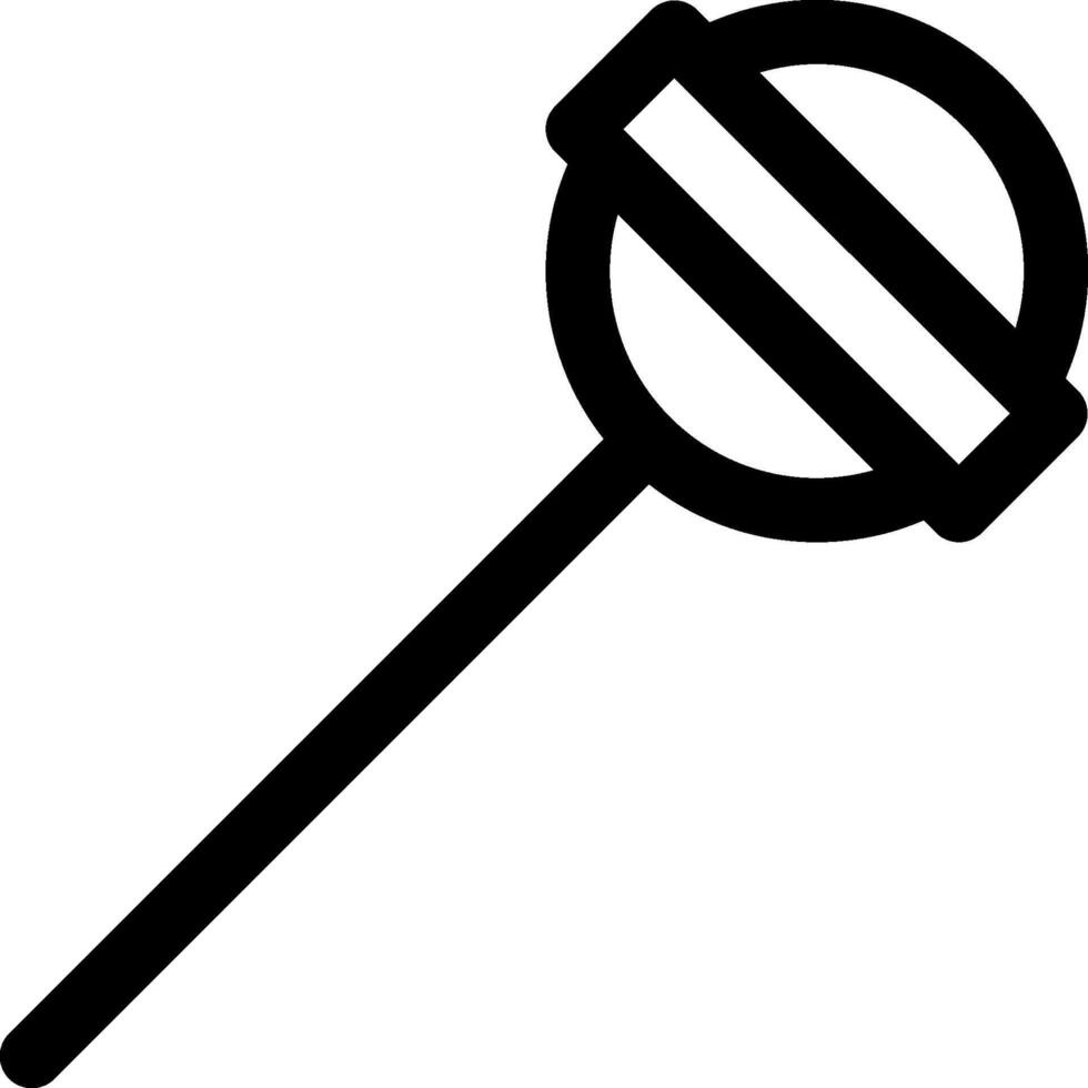 A black and white illustration of a lollipop vector