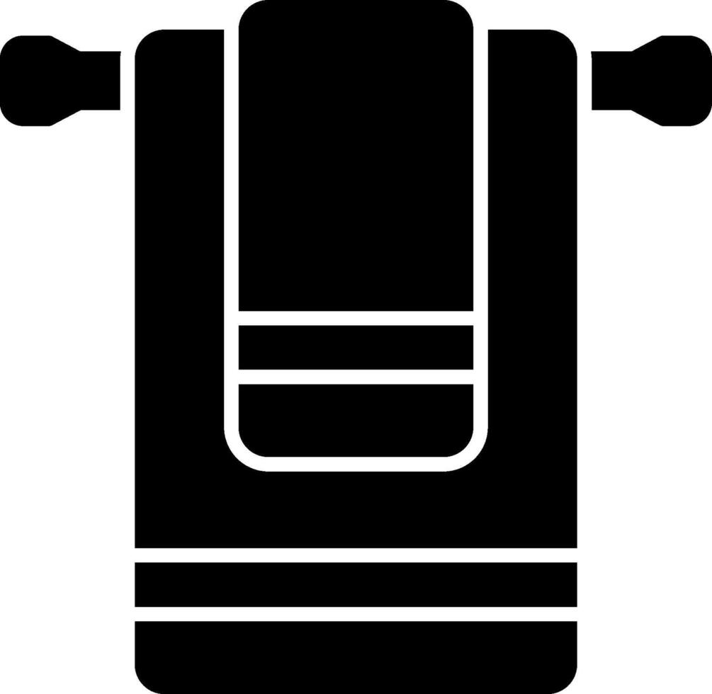 A black and white image of a towel vector