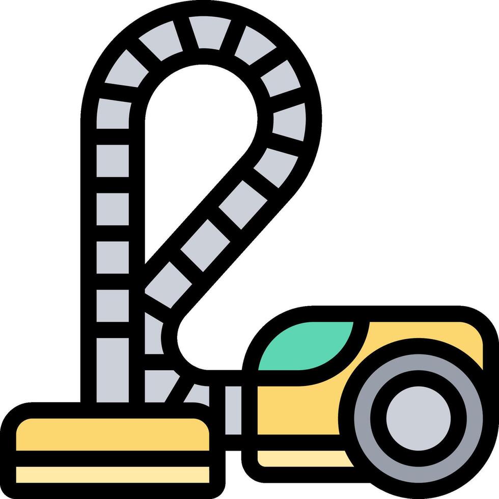 A vacuum cleaner with a hose attached to it vector