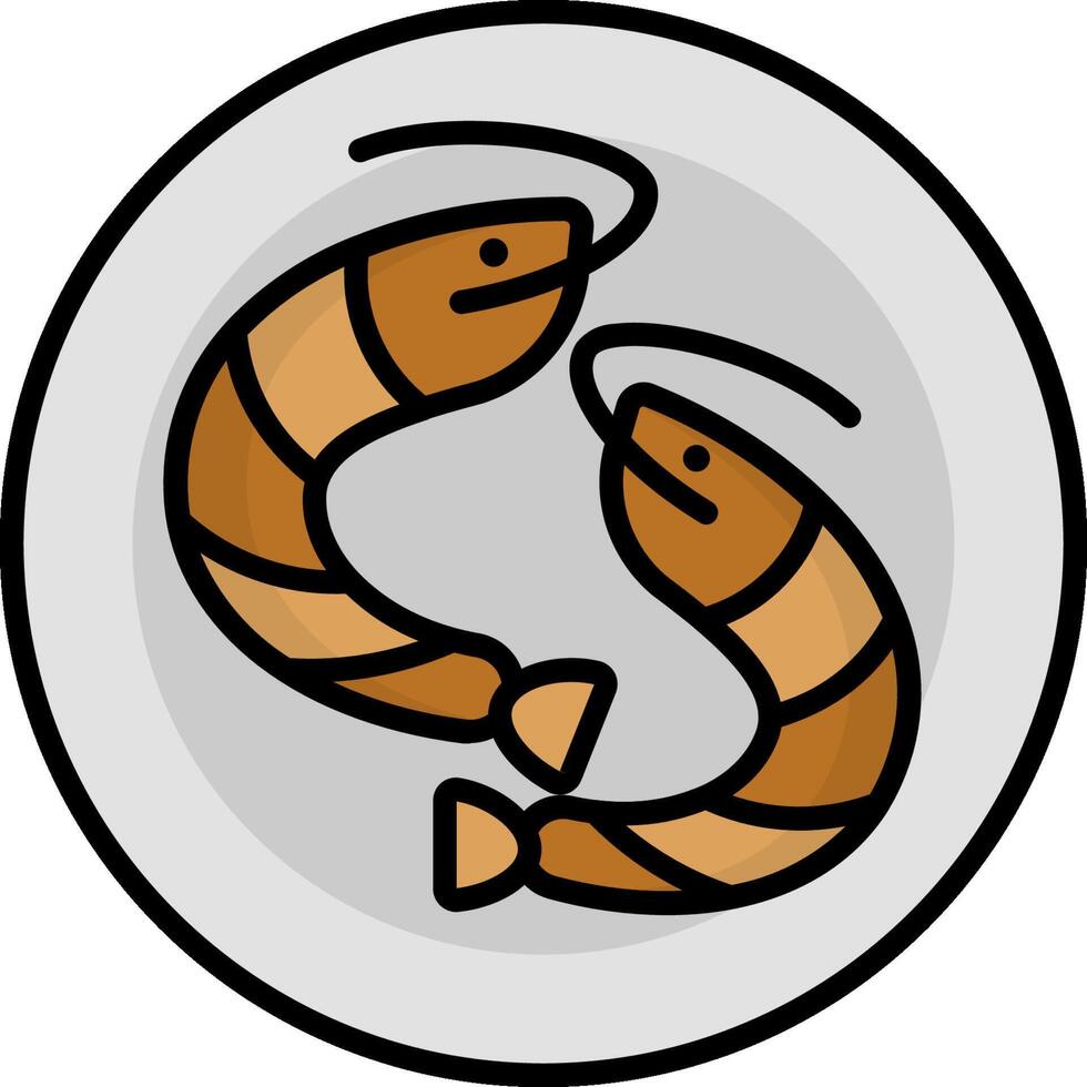 Shrimp icon illustration vector
