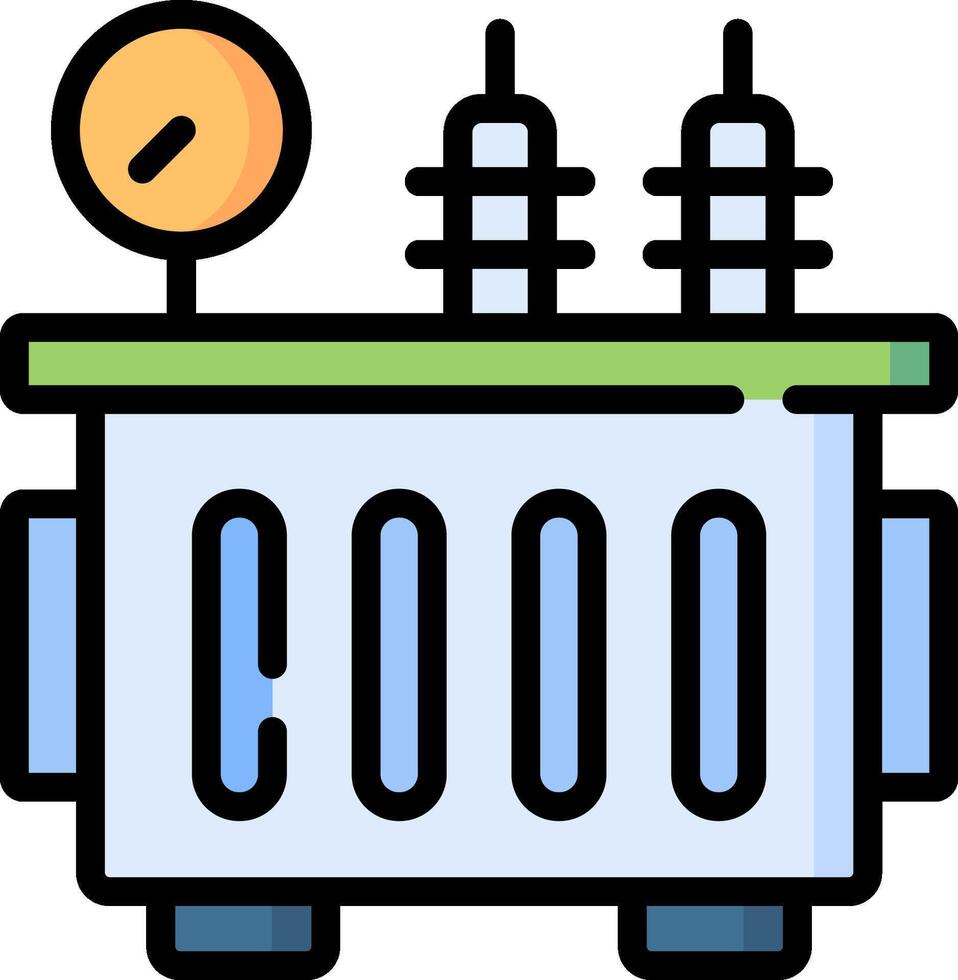 Electricity power generator icon illustration vector
