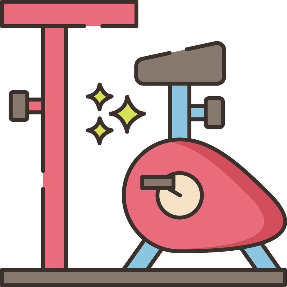 A stationary bike with a star on it vector