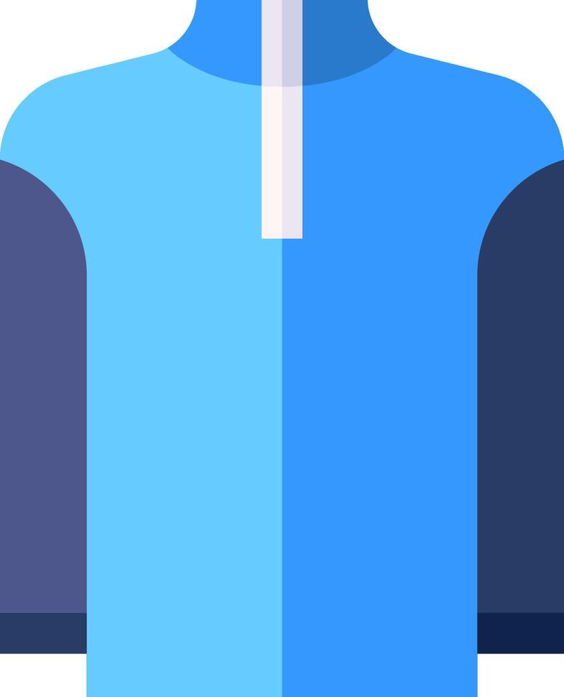 A blue and purple shirt with a zipper vector