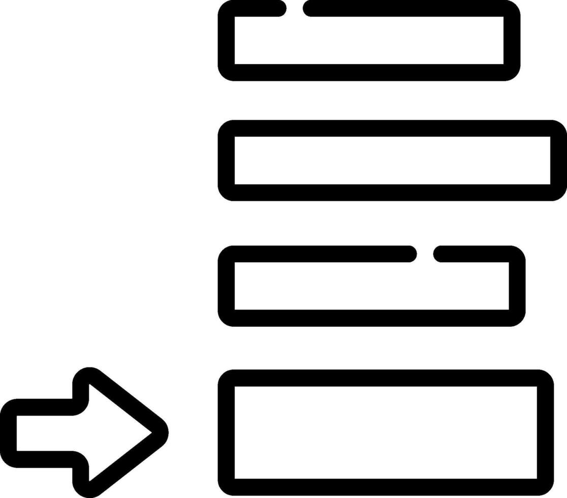 A black and white icon of a file with an arrow pointing to it vector