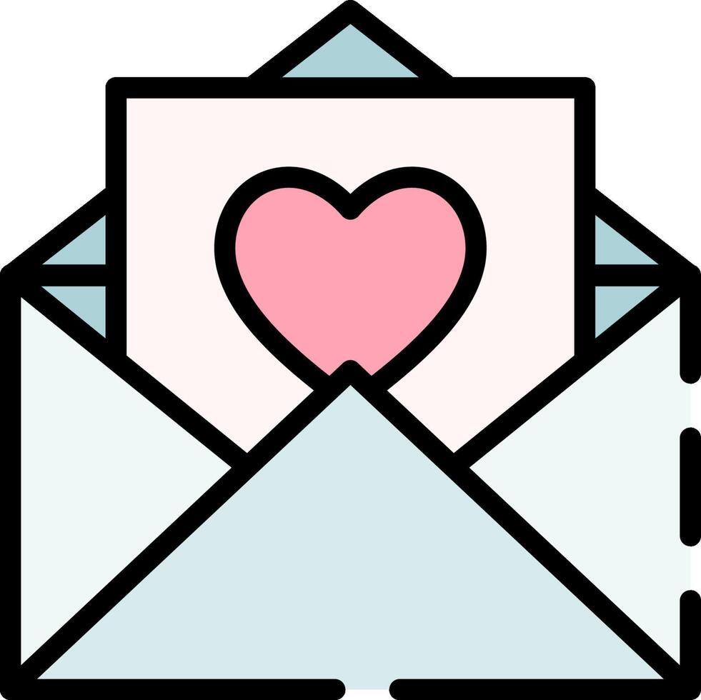 An open envelope with a heart inside vector