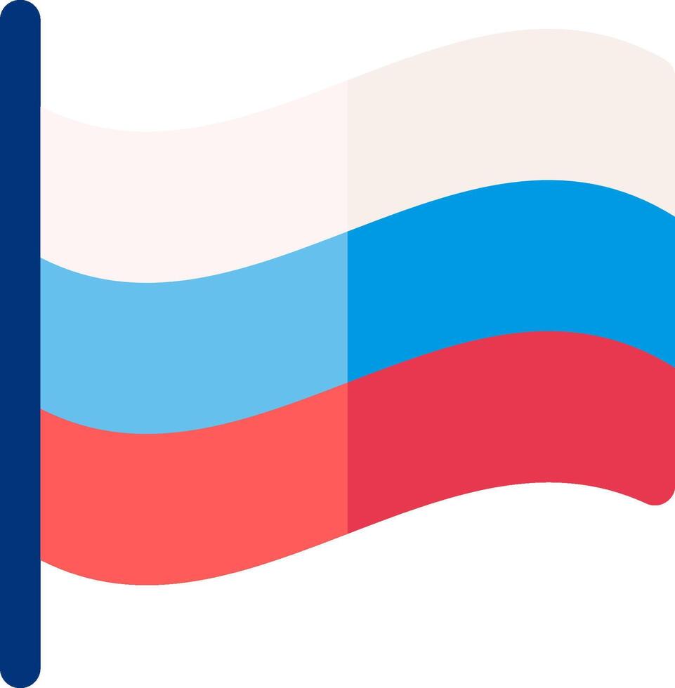 The russian flag is waving in the wind vector