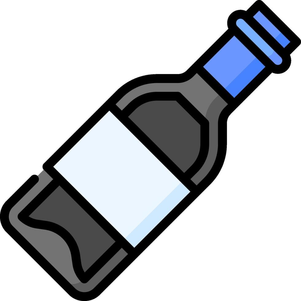 A bottle of wine on a white background vector